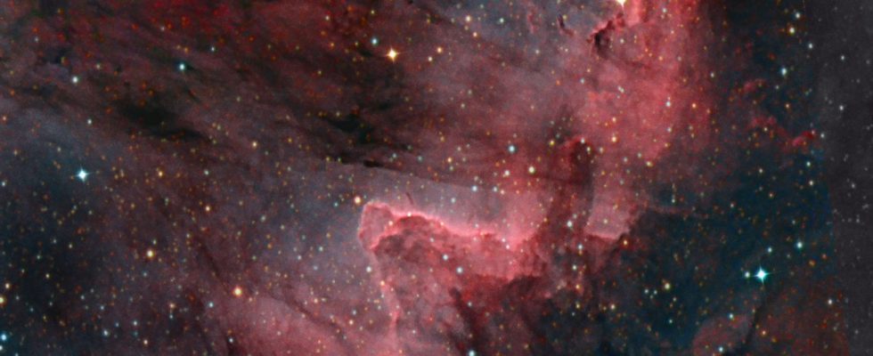 Il muro nella nebulosa Nord America in HA LRGB